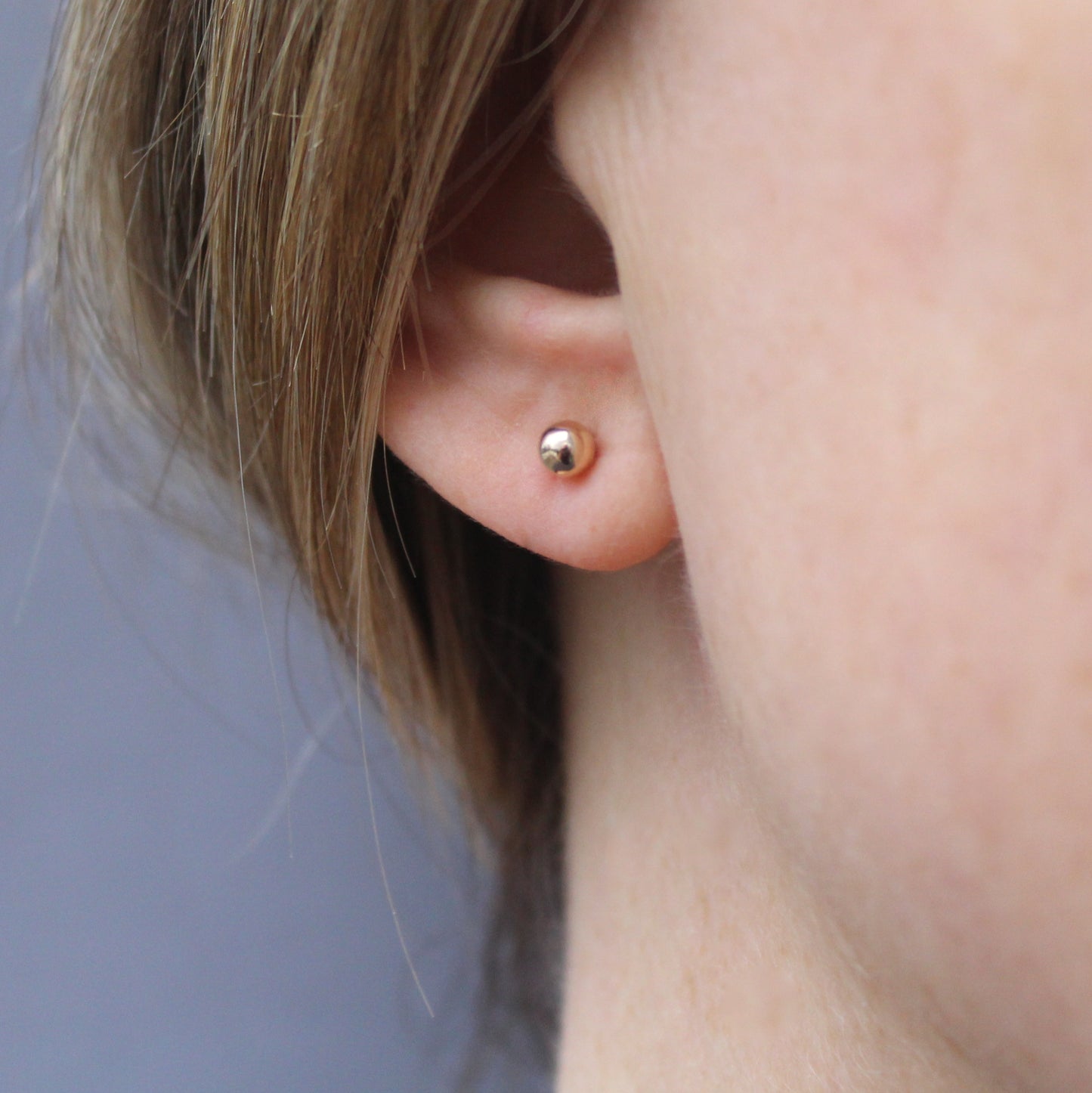 Gold Ball Stud Earrings