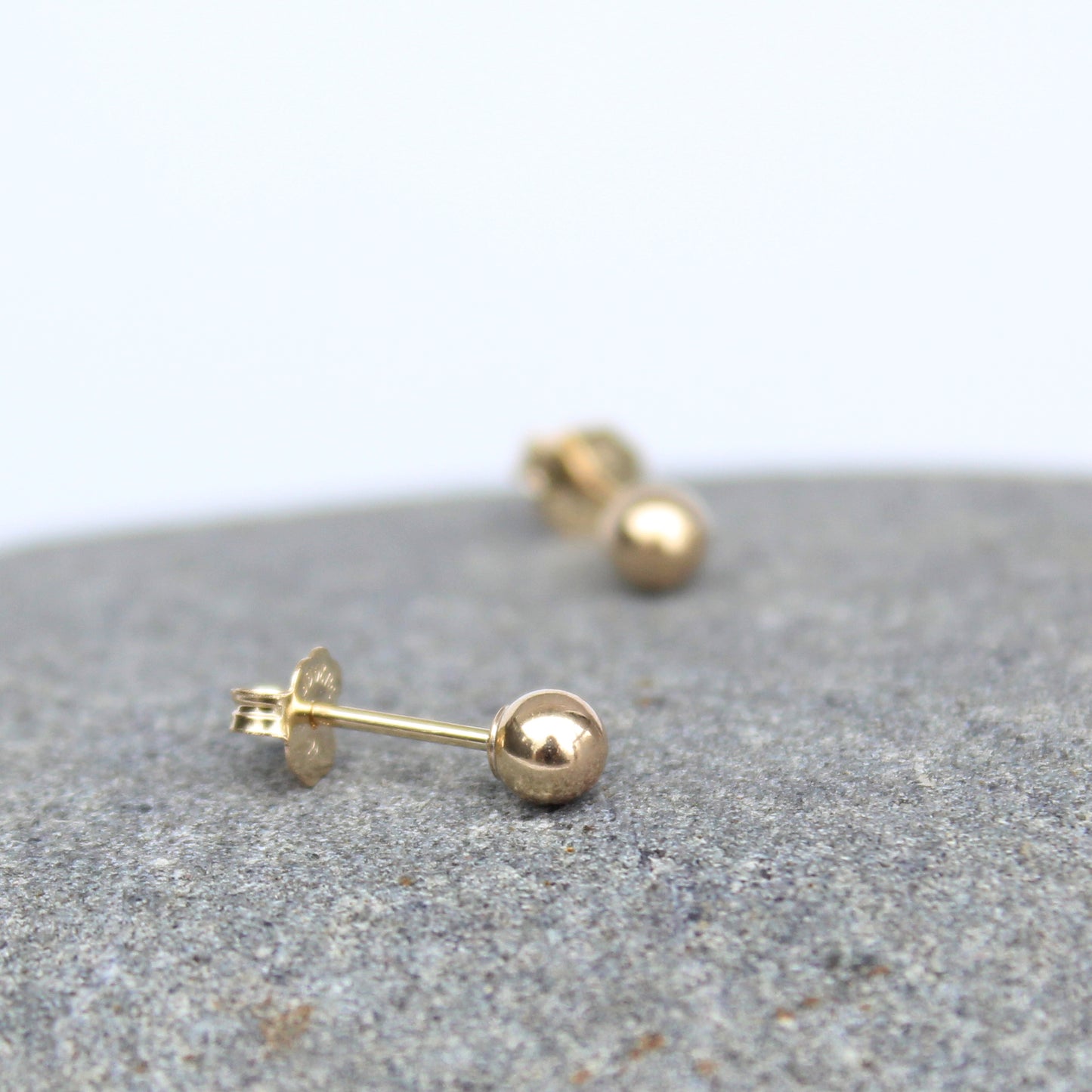 Gold Ball Stud Earrings