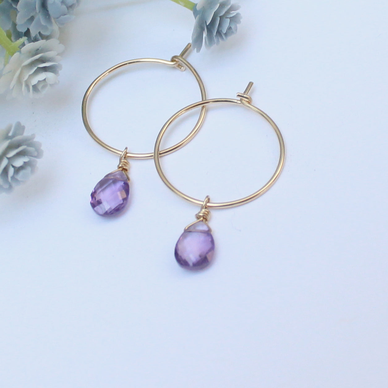 Simple Hoops w/ Stone