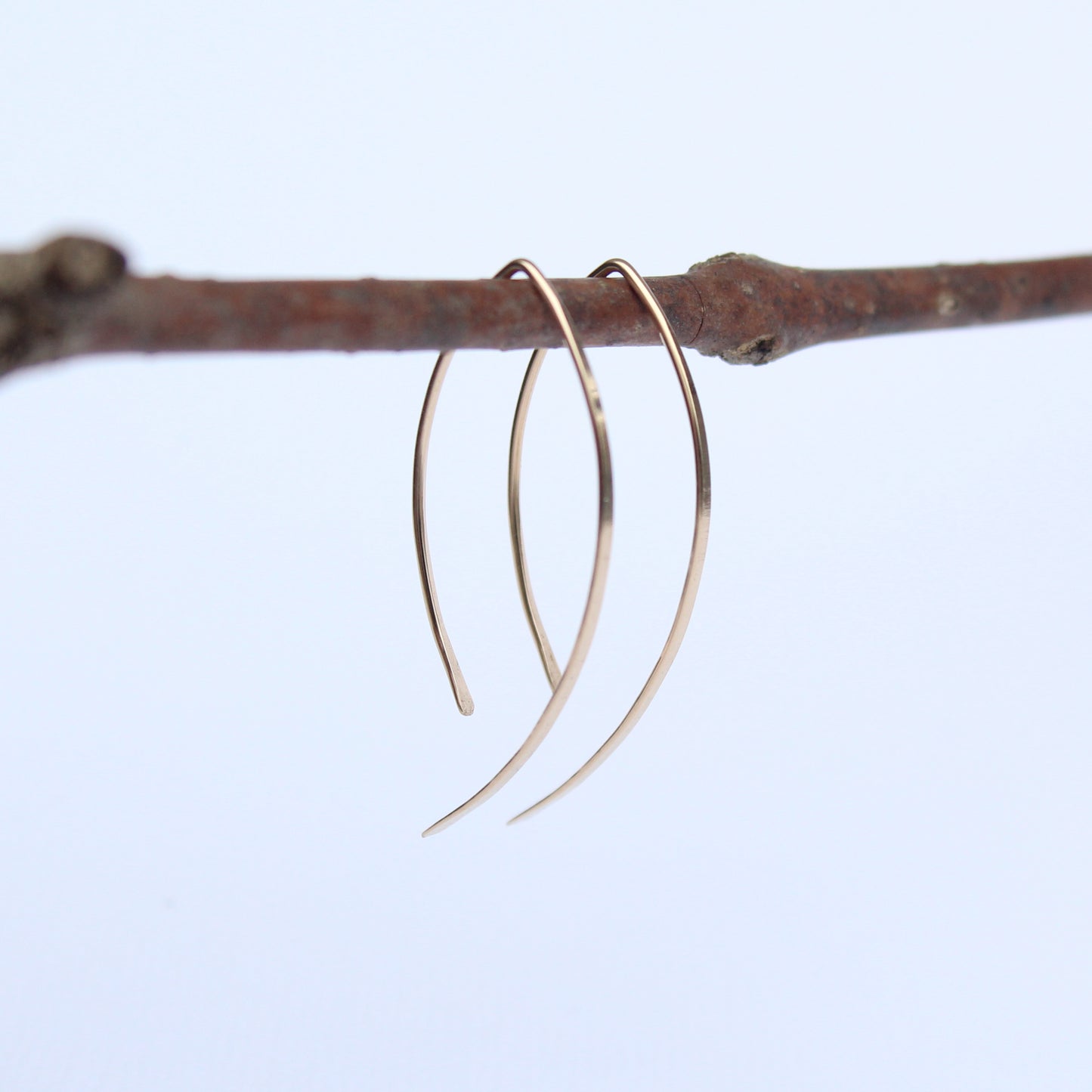 Flat Upside Down Hoops