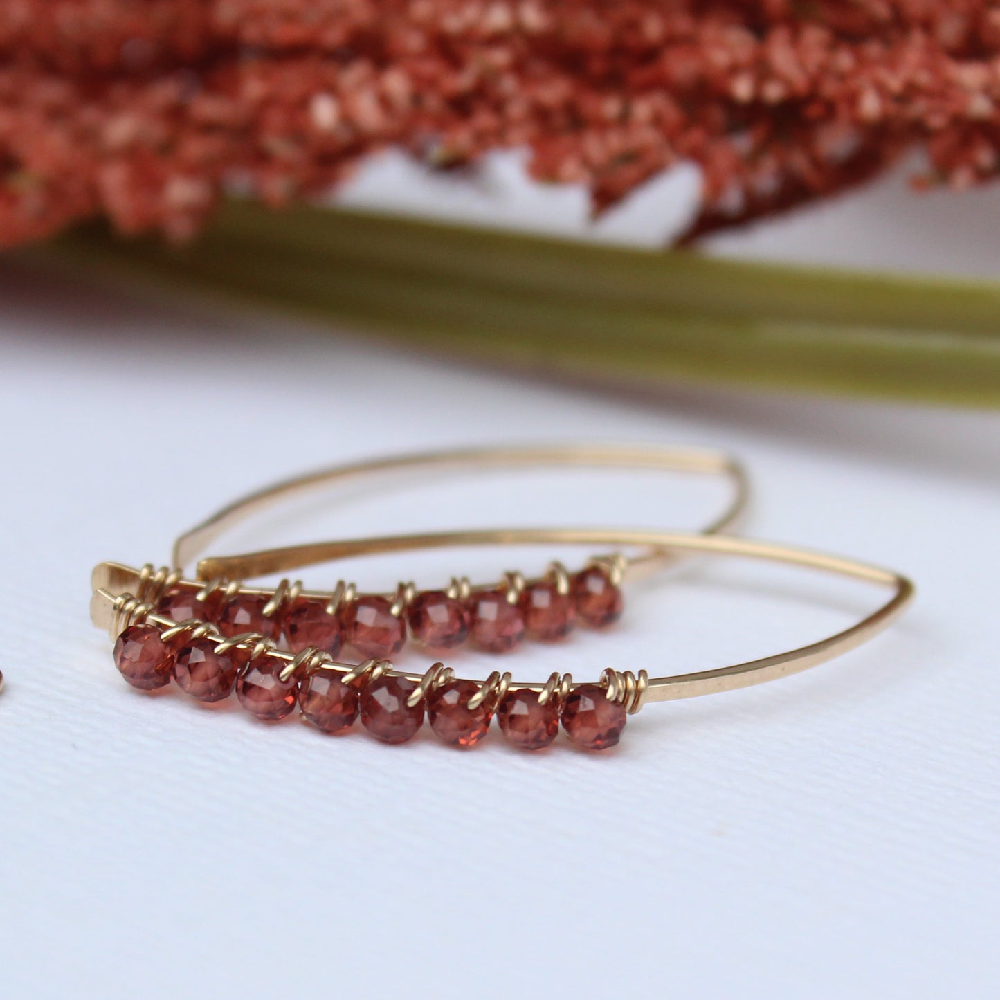 Flat Upside Down Hoops