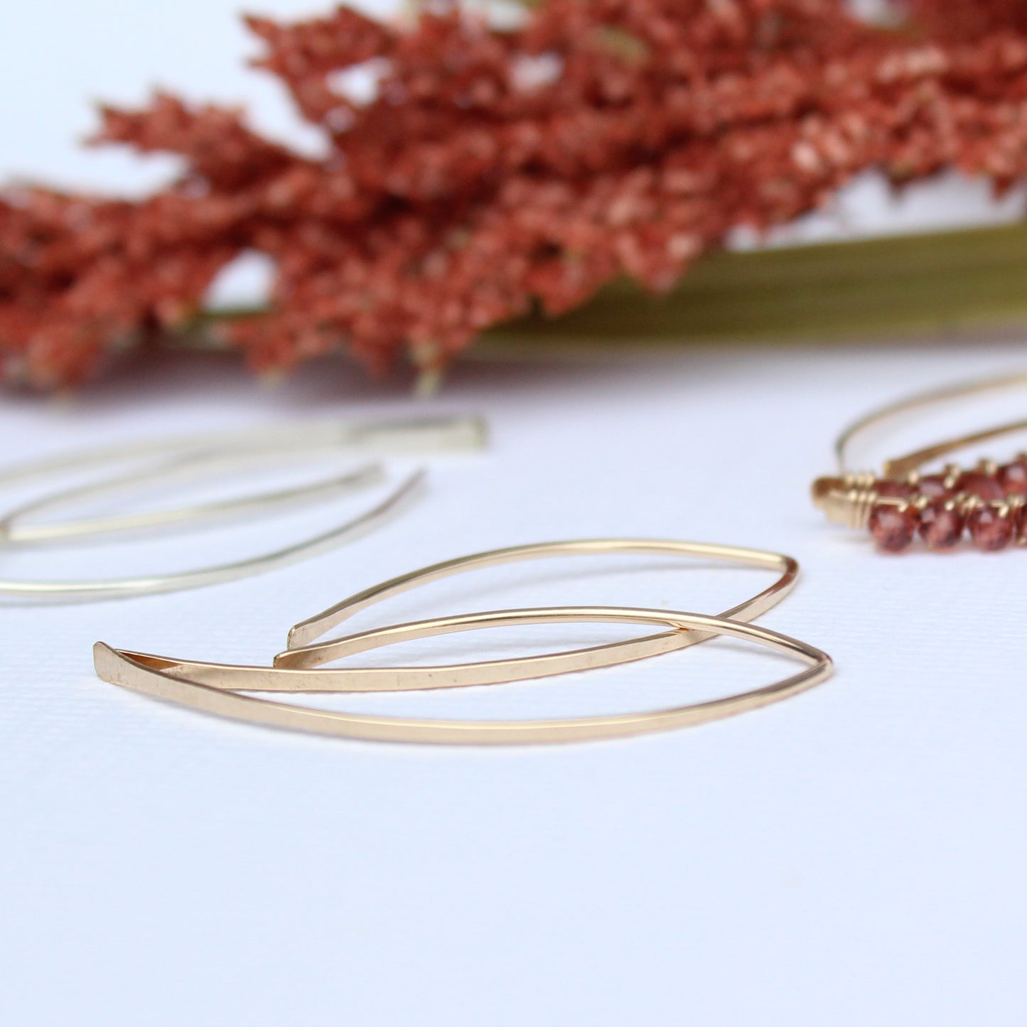 Flat Upside Down Hoops