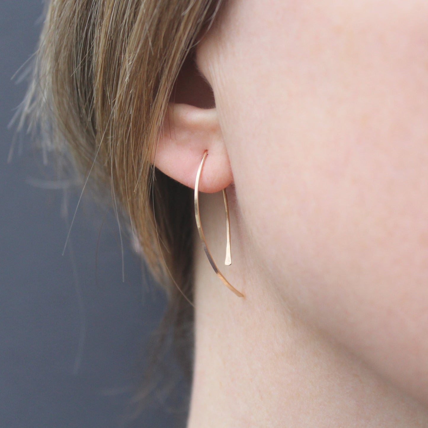 Flat Upside Down Hoops
