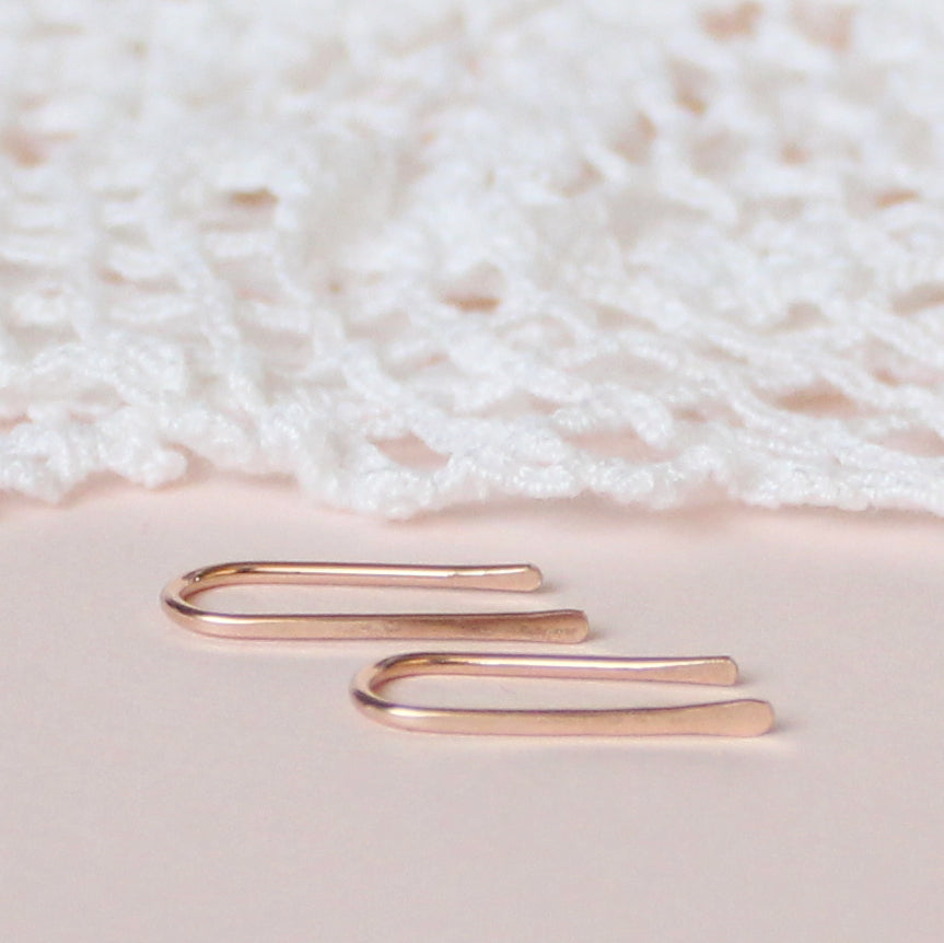 Straight Huggie Earrings