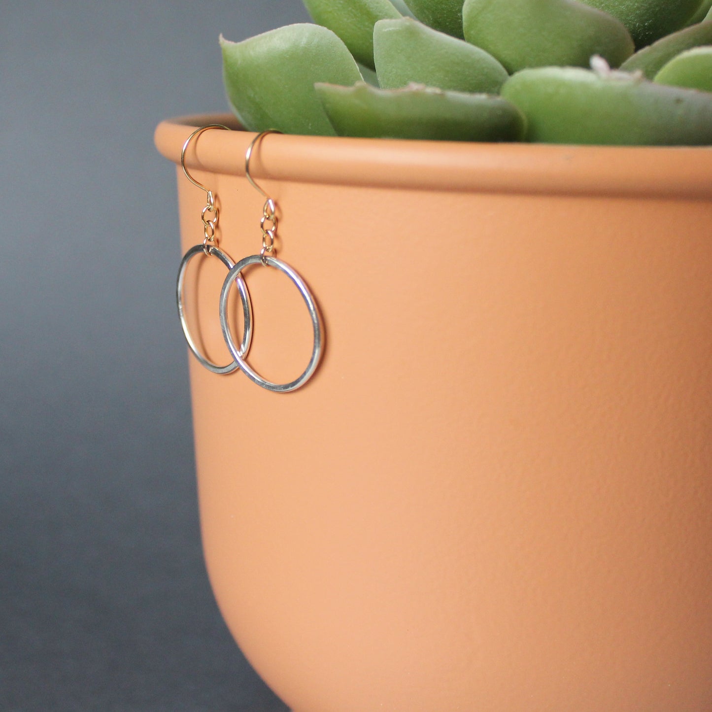 Drop Hoop Earrings