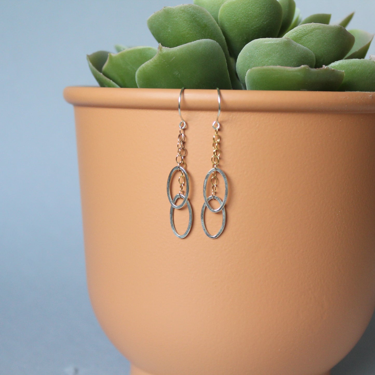 Oval Chain Earrings