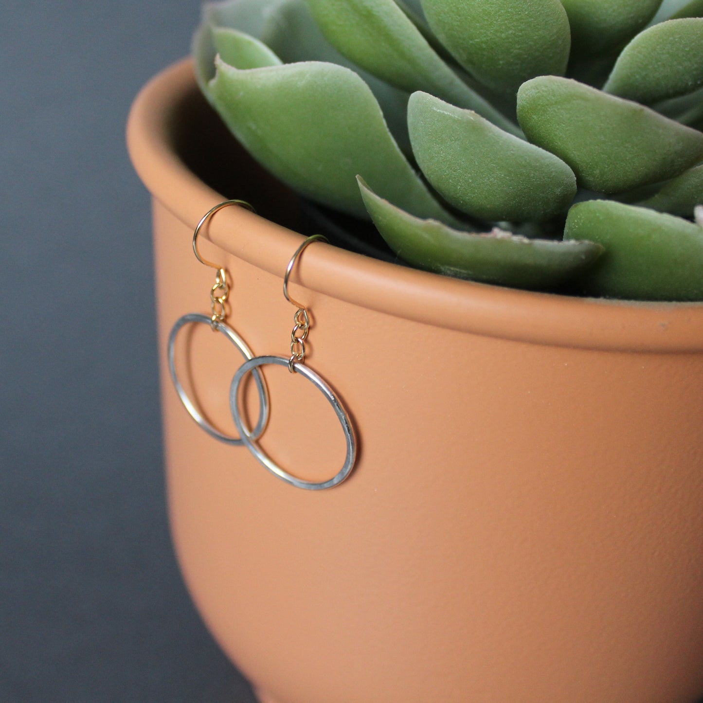 Drop Hoop Earrings