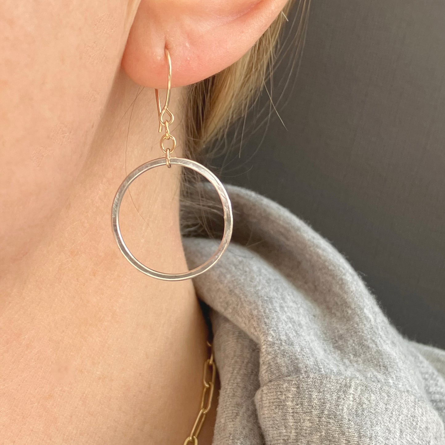 Drop Hoop Earrings