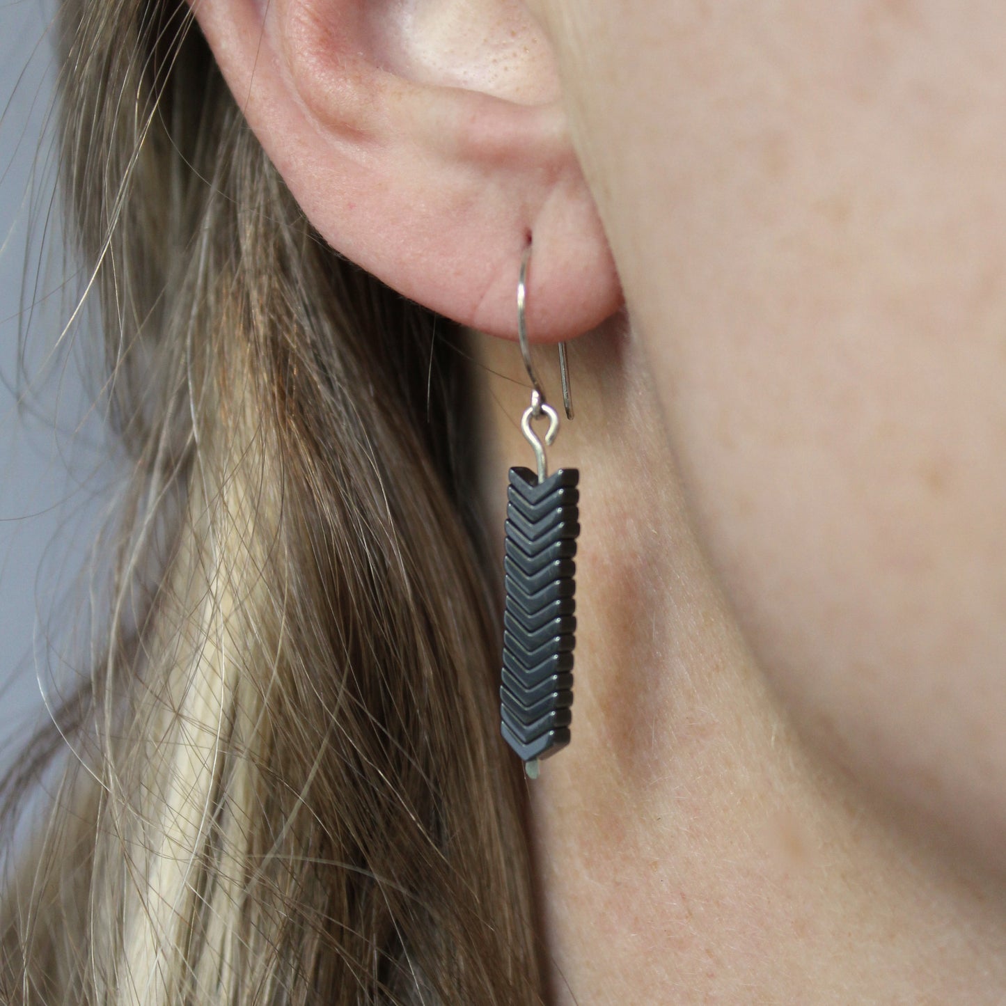 Metallic Feather Earrings