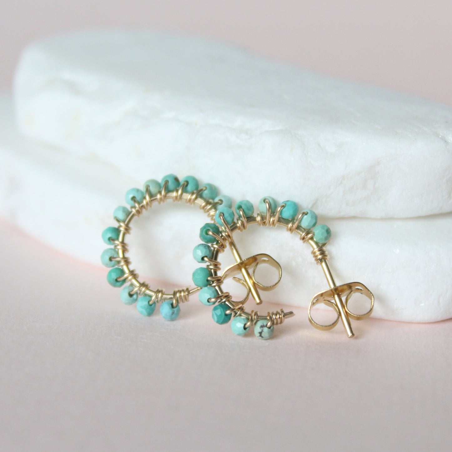 Mini Gemstone Hoops