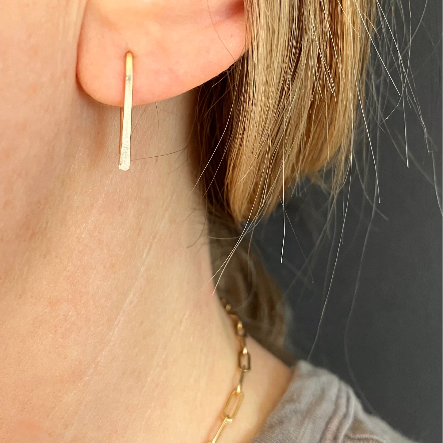 Straight Huggie Earrings