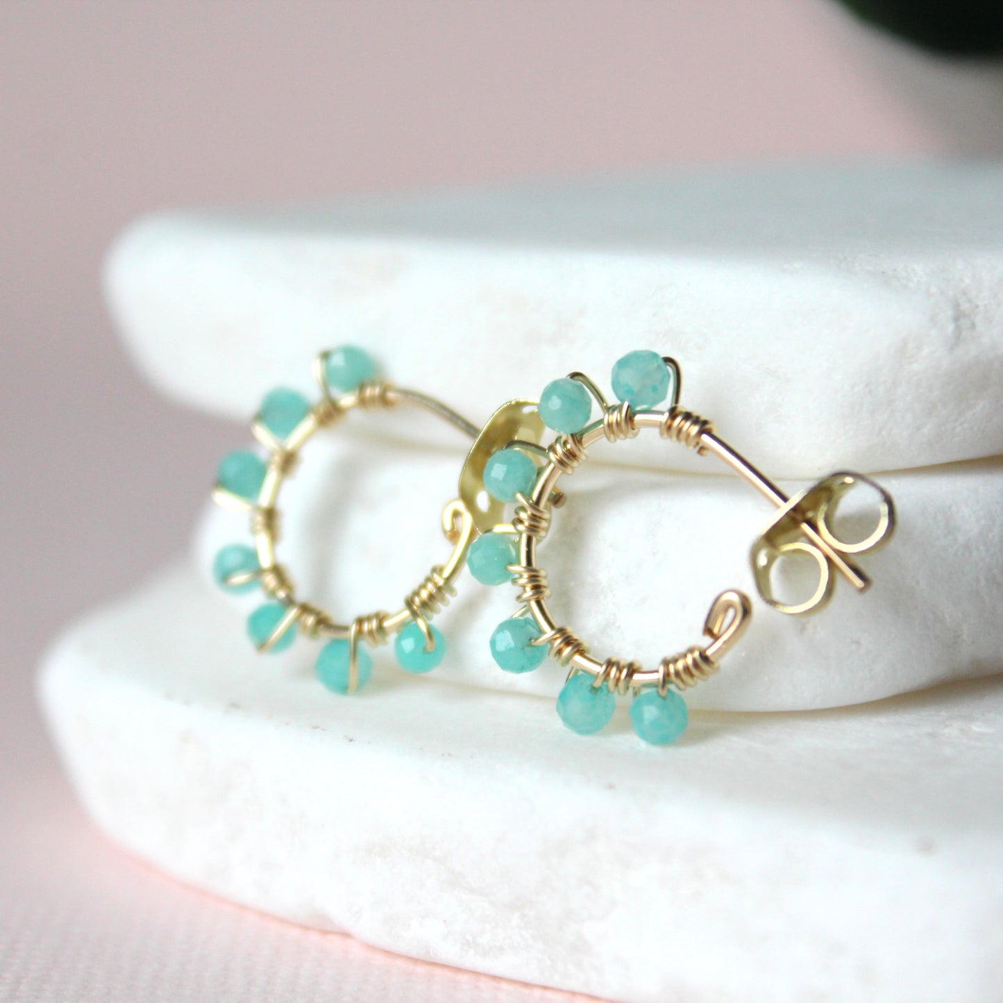 Mini Gemstone Hoops